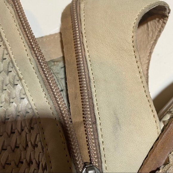 Sam Edelman Cooper Beige Zip Up Open Toe Booties - Picture 6 of 8